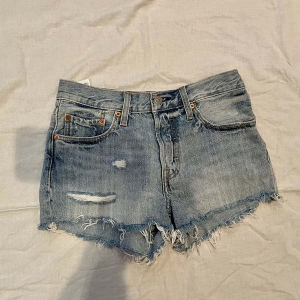 Levi's Distressed Jean Shorts, Light Wash